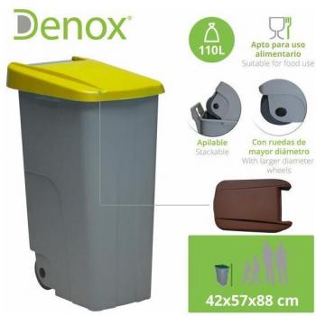 Wellhome Contenedor Reciclo 110 Litros Cerrado + Bolsas de Basura