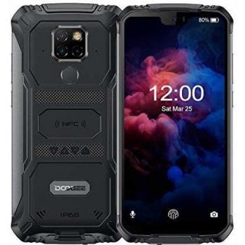 DOOGEE S68 Pro Movil Antigolpes Todoterreno 4G, Helio P70 Octa Core 6GB + 128GB, IP68 Smartphone Libres Antigolpes Android 9.0, 6300mAh, Cámara 21MP+16MP, 5.9 Inch FHD+, NFC Carga Inalámbrica, Negro