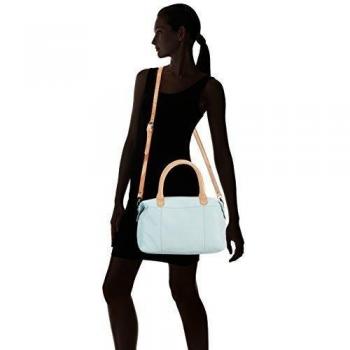 PIECES Pcelana Leather Bag - Bolso de hombro para mujer, color turquesa
