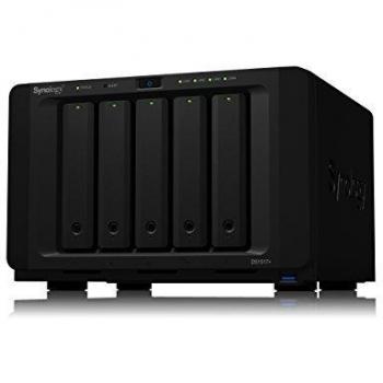 Synology DS1517+ (2GB) - Unidad NAS de 5 Bahías, Intel Atom C2538 Quad-Core, Color Negro