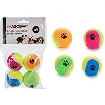 Mascow S3603783 Juguete para Perros, Multicolor, 4.5 x 18 x 10 cm, 4 Piezas