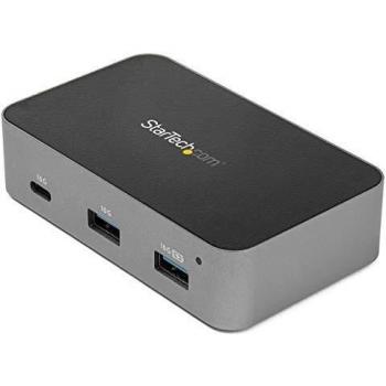 StarTech.com HB31C2A1CGS Hub USB-C de 3 Puertos con Puerto LAN, 10 Gbps, 2 USB-A y 1 USB-C, Alimentado, Negro