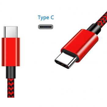 Cable Samsung s8 cable USB tipo C 3m cable cargador Samsung galaxy S8 3m cable cargador Samsung galaxy S8 3m de Nylon trenzado alta calidad cable cargador type c 3 metros cable Samsung S8 rojo negro