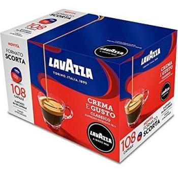 Lavazza Crema e Gusto Cápsulas de Café Tostado Medio 108 Piezas A Modo Mio