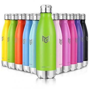 MIKAMEE Botella de Agua Acero Inoxidable 350/500/650/750ml | Aislamiento de Vacío de Doble Pared airBottle | sin bpa Botella termica | Mantiene 24h frías/12h Calientes | para Niños, Deporte, Oficina