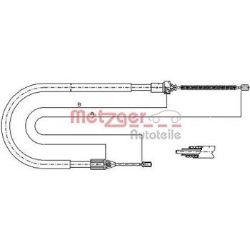 Cable de freno de mano Metzger trasero derecho para Renault Clio 11.6583