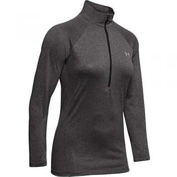 Under Armour Women's Tech Solid Half Zip Long Sleeve T-Shirt Gray