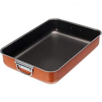Lasagnera Antiadherente Zecchino 31x23 cm de Aluminio Naranja