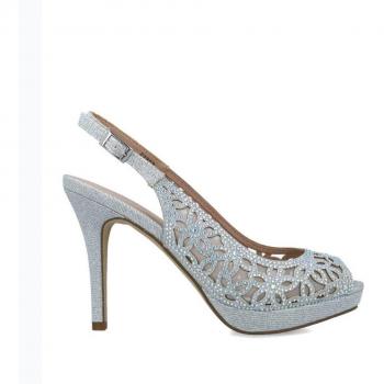 Zapatos de salón destalonados con pedrería