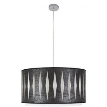 Colgante Alexandra 2xe27 Cromo/Madera Negra 50x50 cm