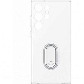 Samsung Clear Gadget Case Silicone Cover with Ring for Galaxy S23 Ultra Transparent