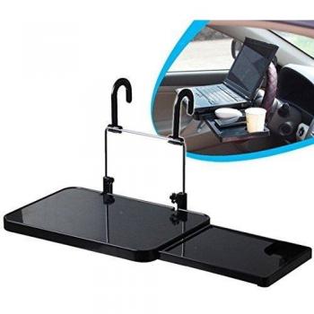 Ohmotor Bandeja del Volante del automóvil con Bandeja de extraíble y Compartimento para Bebida Soporte de la computadora del Coche