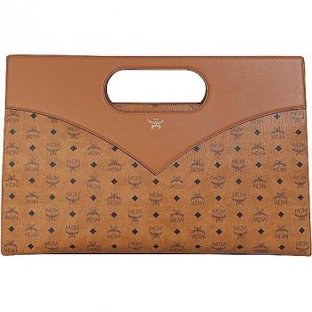 MCM Diamond Brown Leather Tote Bag for Women