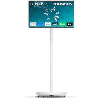 Televisor LED Thomson Go Plus Pro 27 (69 cm) Full HD, Android, Táctil, WiFi 6, Control por Voz, Batería 4h, Cámara Integrada, Blanco