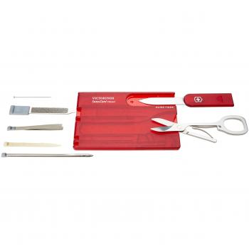 Victorinox Swisscard Classic, color Rojo Transparente