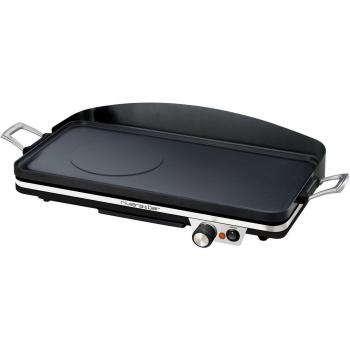 Riviera & Bar QC448A - Plancha eléctrica, 4 niveles de temperatura, 1900 W, color negro