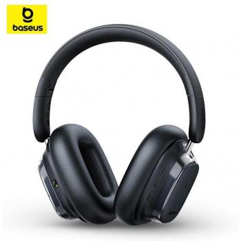 Auriculares Inalámbricos Baseus Bowie 10 Max con Cancelación de Ruido -46dB, 120 Horas de Tiempo de Escucha y Baja Latencia para Juegos, Color Negro