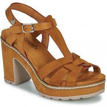 Sandalia de mujer Refresh 171875 Camel con hebilla