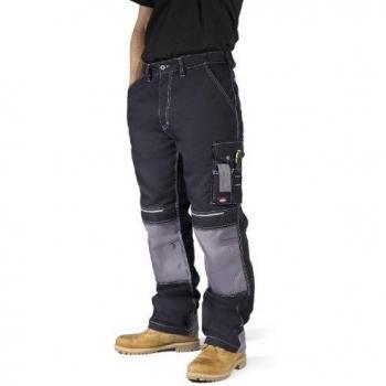 Lee Cooper LCPNT208 PANT BLK/GREY 38R - Los Hombres De Carga Plancha Regular - Negro / Gris, Talla 38