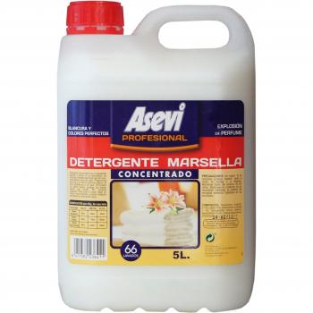 Asevi Professional Marsella Líquido Lavandería Detergente, 5 Litro
