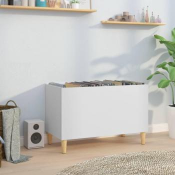 Mueble para discos de madera contrachapada blanco 74,5x38x48 cm VidaXL