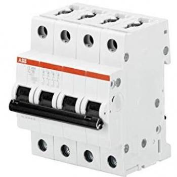 Interruptor automático magnetotérmico ABB S204 63A 4P Tipo C 6kA Montaje en Carril DIN