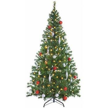 Árbol de Navidad artificial Casaria 150cm con 310 puntas y luces LED, color verde, incluye soporte, ideal para decoración interior en fiestas - modelo a elegir