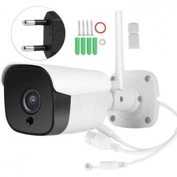 Cámara IP Q32 1080P WIFI para exteriores, impermeable, metal, con 4 LED IR de seguridad