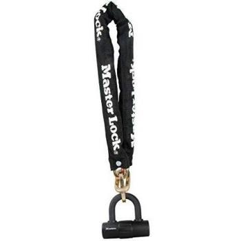 MASTER LOCK Candado Bicicleta con Cadena y Mini U [Llave] [Antirrobo Certificado] 8234EURDPRO - Ideal para Bicicleta, Bicicleta Electrica, Bicicleta Montaña