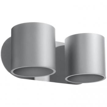 Aplique de pared Orbis 2 gris G9 con iluminación LED interior