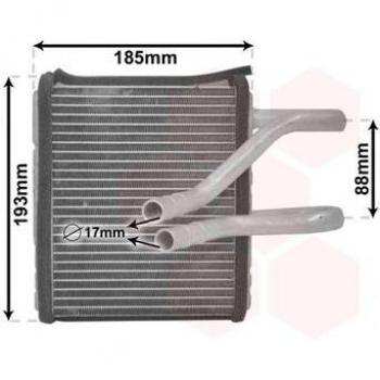 Radiador de calefacción VAN WEZEL 25006299