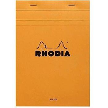 Bloc de Notas Grapado Liso Rhodia N°16 14,8x21 cm Naranja - 80 Hojas