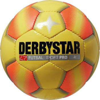 Derbystar Futsal Soft Pro - Balón de fútbol, Color Amarillo, Talla 4