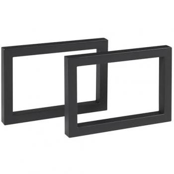 Set de 2 patas de mesa Lunderskov rectangulares de acero negro 35x50 cm