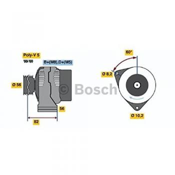 Alternador BOSCH 0 986 038 771 - Generador de Alta Eficiencia