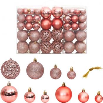 Bolas de Navidad 100 PC Rosa y Rosado 3 / 4 / 6 cm