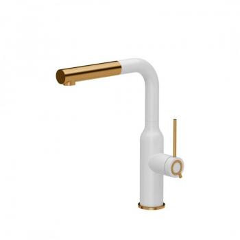 Batidora de cocina QUADRON ANGELINA 3573500_WHMPVDC1 Acero Pull-out Blanco Mate/PVD Cobre