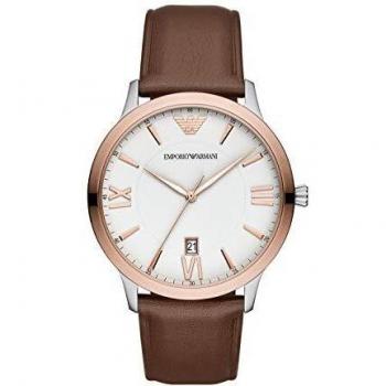 Emporio Armani Men's Analog Quartz Watch with Leather Strap AR11211