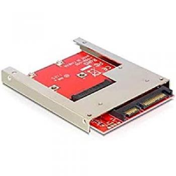 Adaptador Convertidor SATA 22 Pin a mSATA con Marco de 2.5 - 9.5 mm