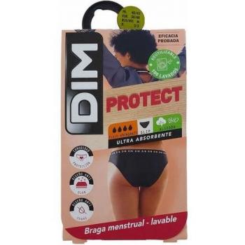 DIM Protect Braga Menstrual Lavable Flujo Abundante Talla M (38/40) Color Negro 1 Unidad