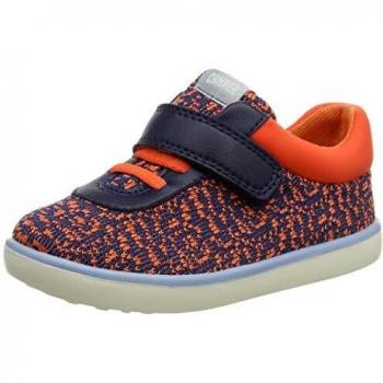 CAMPER Pursuit - Cotton Fabric Sneakers for Kids - Orange and Blue, Size 25 (US Size 8)