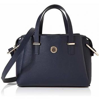 Tommy Hilfiger - Th Core Med Satchel, Bolso bandolera Mujer, Azul