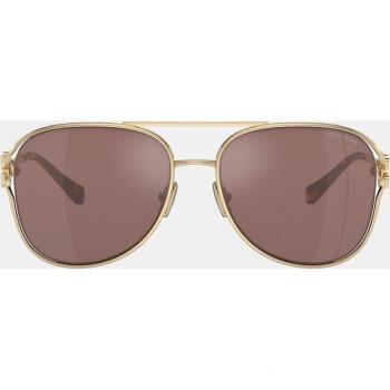 Miu Miu Mu 52ZS Col. ZVN70D Donna Pilot Gold Sunglasses with Original Case, Female, Yellow, Size: 58 MM