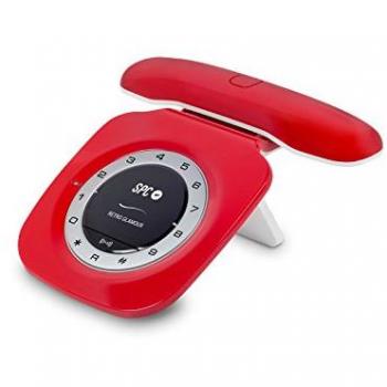 SPC Telecom TEL317707R - Teléfono Fijo, Incluye DECT, Color Rojo