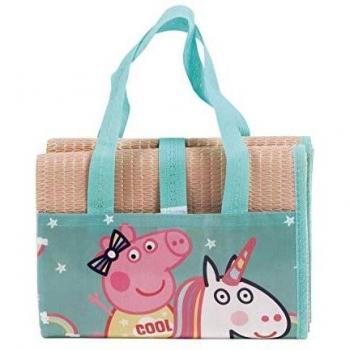 ARDITEX PP12560 Esterilla Plegable c/Asas y cojín Hinchable 75x150cm de EONE-Peppa Pig