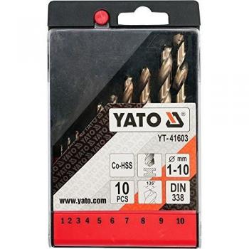 YATO YT-41603 - co-HSS broca espiral fija 10 PC 1-10mm