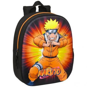 Mochila Escolar 3D Naruto 27x33x10cm