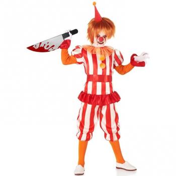 Kimokawaii Disfraz de Payaso de Circo rojo y blanco para niño