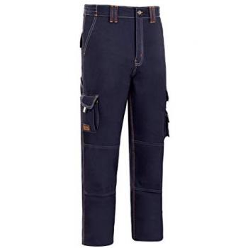 Pantalón de Trabajo Elástico Multibolsillos con Triple Costura 98% Algodón 2% Elastano