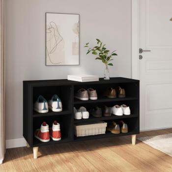 Mueble Zapatero 5 Compartimentos Madera Negro 60X102x36 Cm